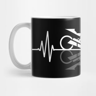 Sport Motorcycle Heartbeat Mug